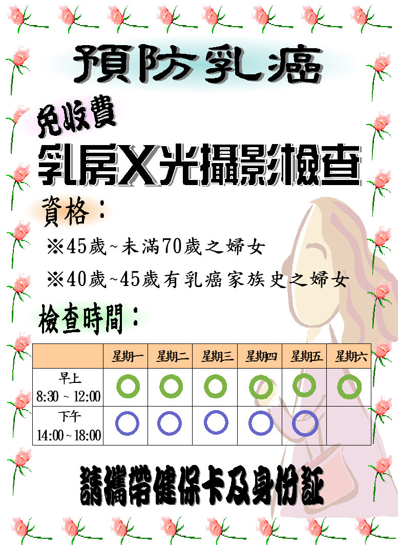 乳房篩檢時間